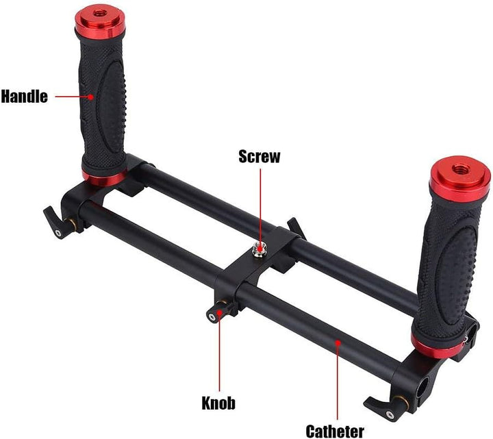 VBESTLIFE Kamera Dual Grip,Extender Griff Gimbal Stabilizer Rig Zubehör für Zhiyun Feiyu
