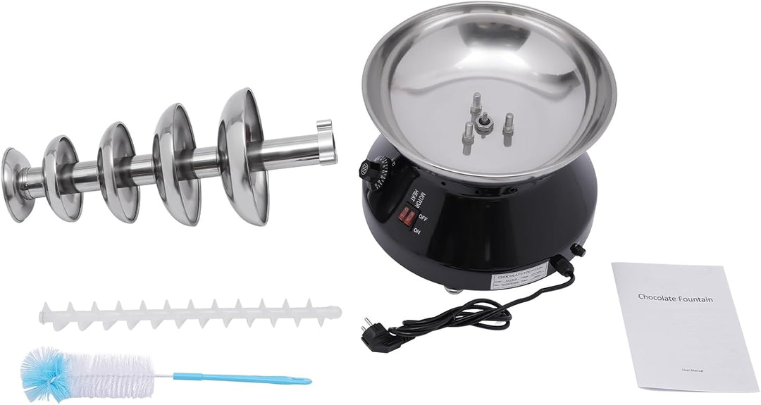 Schokobrunnen 5 Ebenen, Elektrische Schokoladenbrunnen Grosse Edelstahl Schokolade Brunnen Schmelzfu