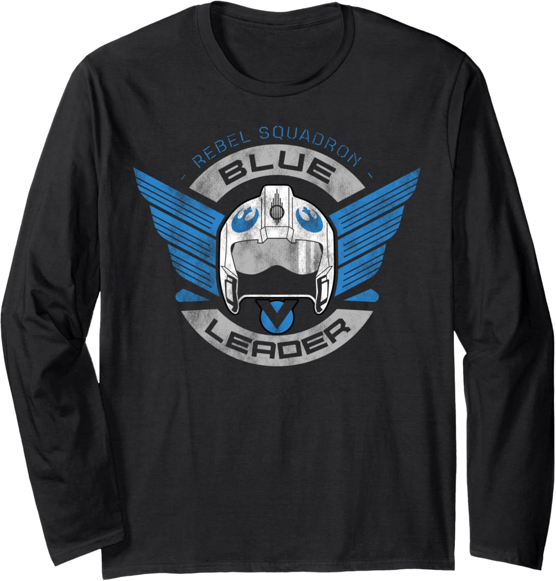 Star Wars Rogue One Blue Leader Logo Langarmshirt