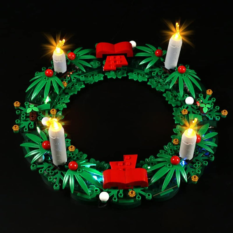 LocoLee Led Licht Set Kompatibel mit Lego Adventskranz, Led Beleuchtungs Set Compatible with Lego 40