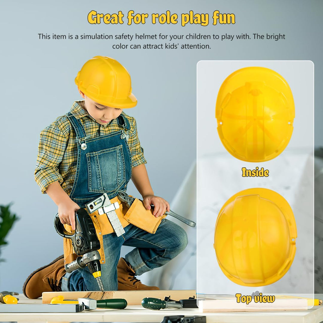 Gatuida 5 Stück Handwerkerhelm, Kinder Bauhelm Set für Kinder ab 3 Jahren, Rollenspiele, Geburtstag,
