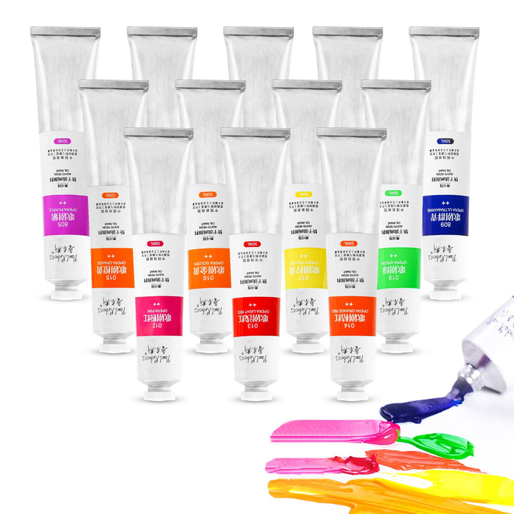 Paul Rubens Ölfarben, 12 Neonfarben mit hoher Sättigung, 50 ml grosse Tuben, schnellere Trocknungsze