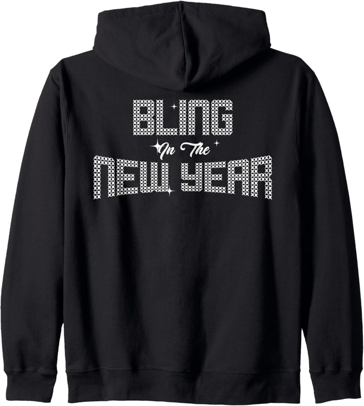Bling in the New Year Silvester 2022 Neujahr Party Design Kapuzenjacke
