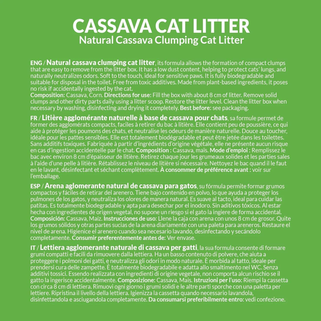 Cassava – Katzenstreu – 6-Liter-Packung (4 Stück) – ARQUIVET, 4