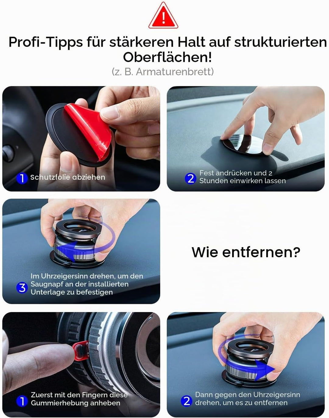 DIMONCOAT Vakuum Handyhalterung Auto Magnet - 2026 für Magsafe Autohalterung Saugnapf Handyhalterung