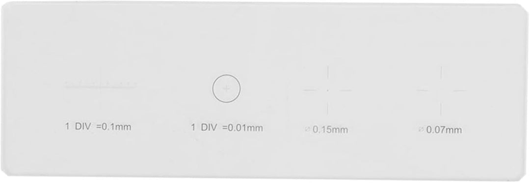 Oumefar DIV 0,01 mm K9 Mikroskop Objektiv Mikrometer Absehen Kalibrierung Objektträger Lineal Glasti