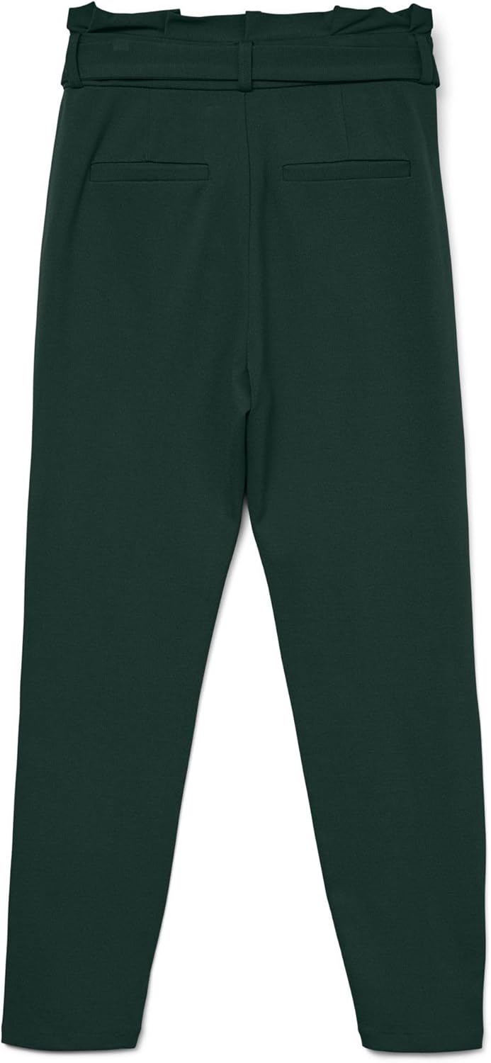 VERO MODA Damen Vmeva Hr Loose Paperbag PNT Ga Tall Noos Hose, Pine Grove