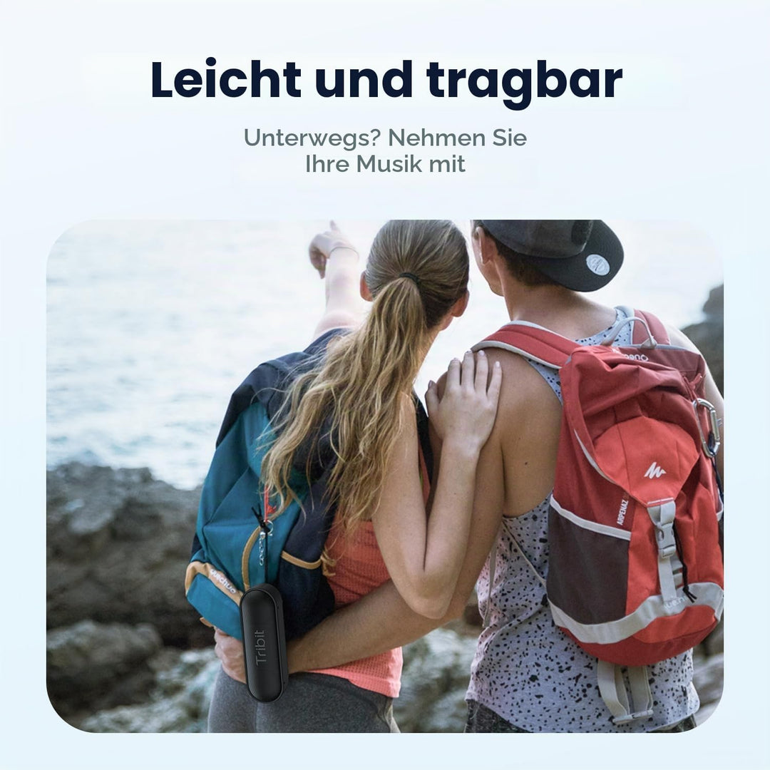 Tribit Bluetooth-Lautsprecher, XSound Go-Lautsprecher mit 16W lautem Klang und tieferem Bass, 24 Stu