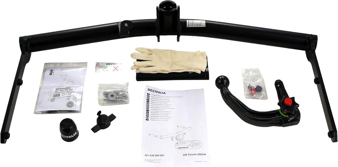 Westfalia Abnehmbare Anhängerkupplung für VW Touran (inkl Cross) (BJ 03/2003-09/2015) - im Set mit 1