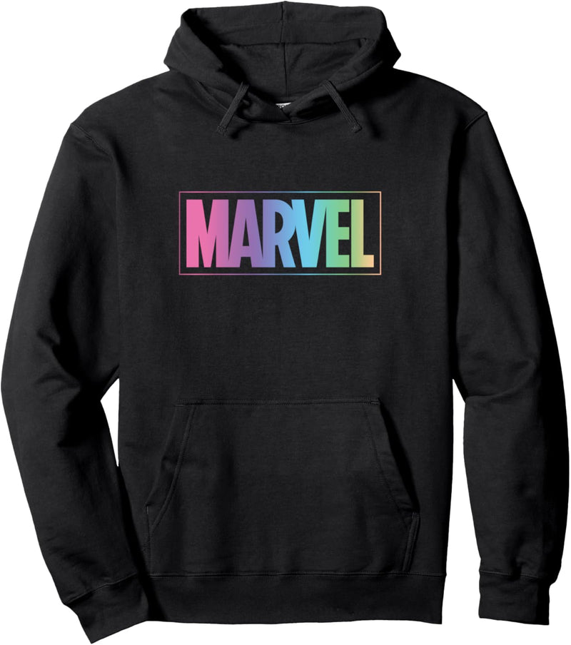 Marvel Logo Pastel Rainbow Pullover Hoodie