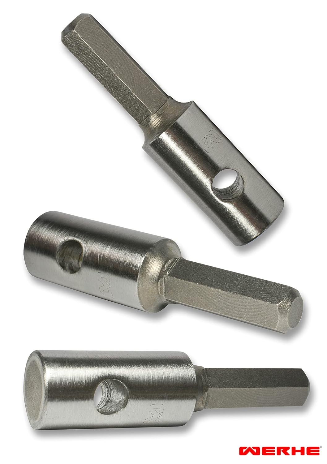WERHE® Profi Bohrer VollStahl, Erdbohrer für bohrmaschine 150 mm Doppel-Welle extrem robust mit Hex