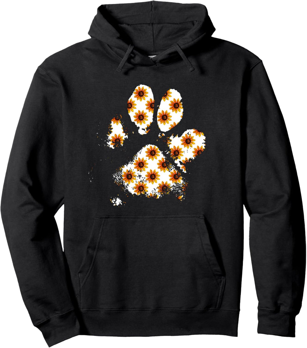 Sunflower Muddy Hundepfotenabdruck Sonnenschein Dog Dad Mom Pullover Hoodie