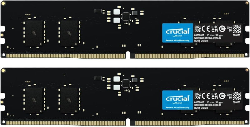 Crucial RAM 16GB Kit (2x8GB) DDR5 5600MHz (oder 5200MHz oder 4800MHz) Desktop Arbeitsspeicher CT2K8G