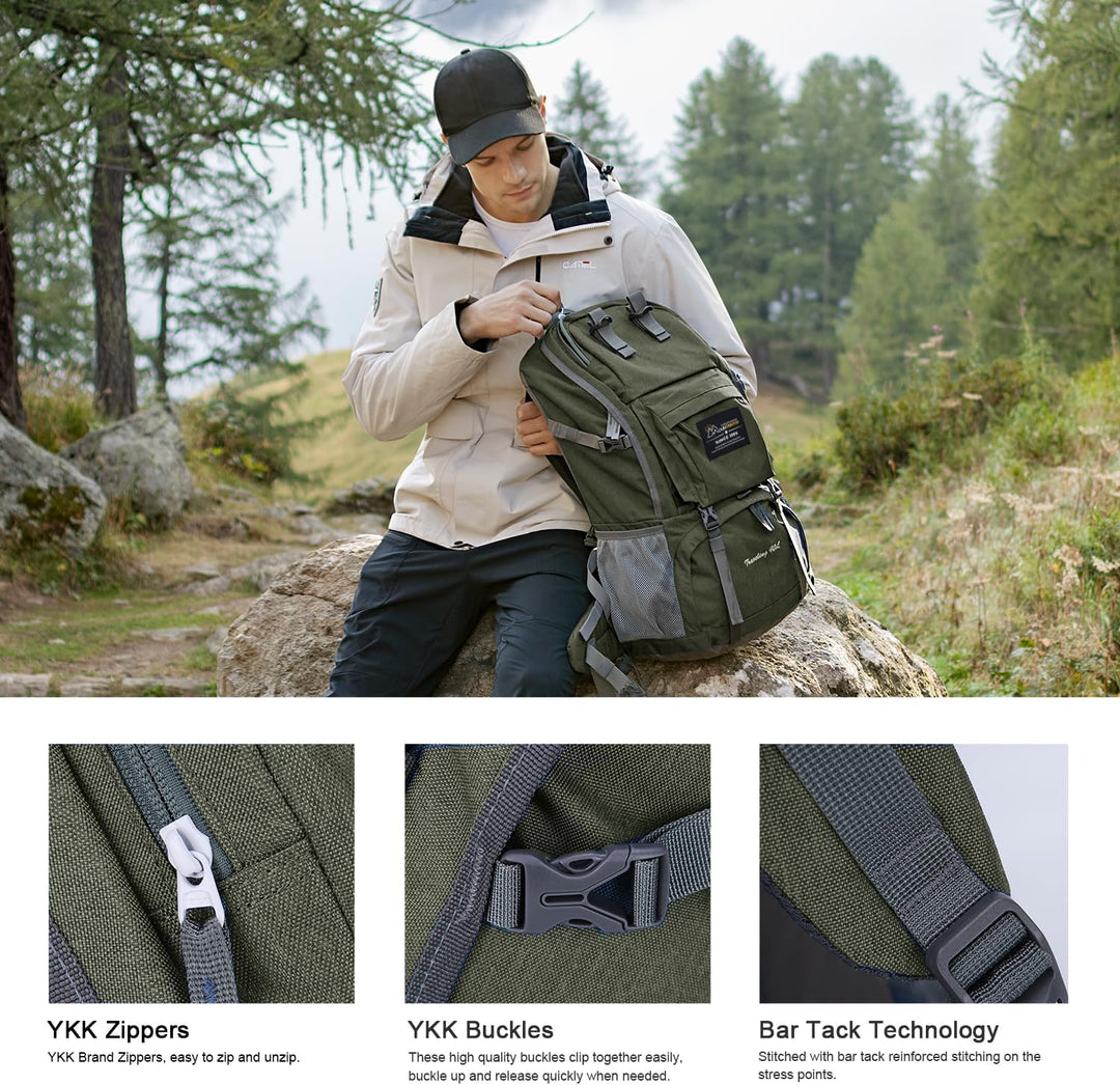 MOUNTAINTOP 40L Wanderrucksack Herren Damen Trekkingrucksack Backpacker Reiserucksack Outdoor Campin