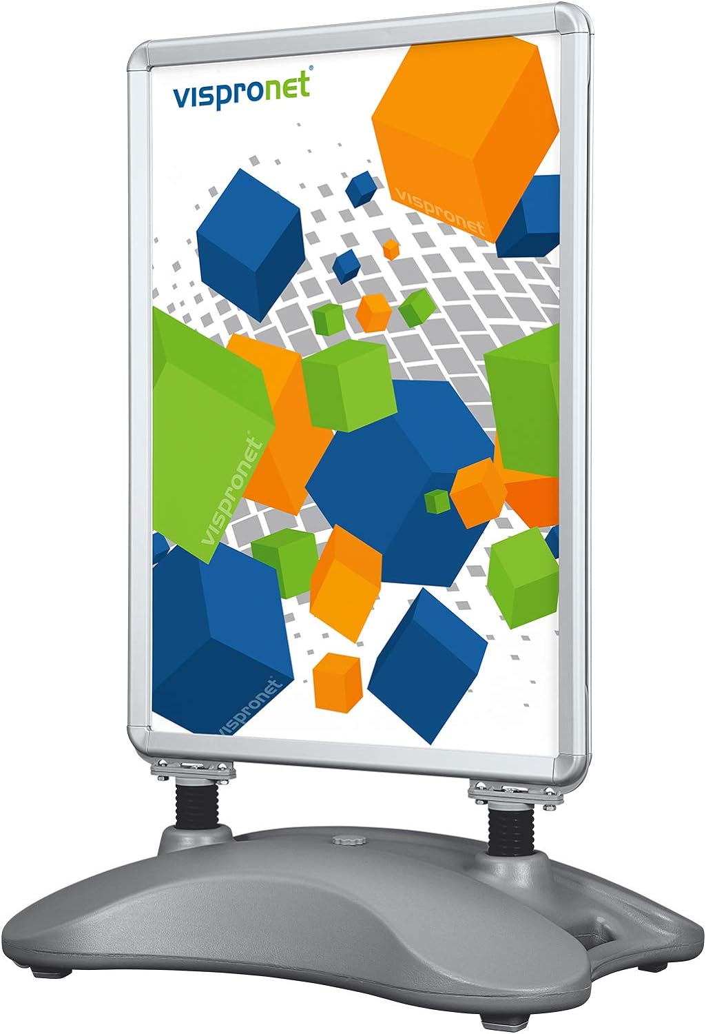 Vispronet Plakatständer DIN A1, Kundenstopper, Werbetafel, Gehwegaufsteller Outdoor 1 (mit Wasserfus