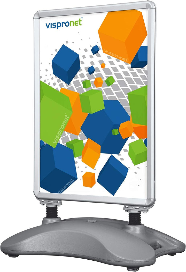Vispronet Plakatständer DIN A1, Kundenstopper, Werbetafel, Gehwegaufsteller Outdoor 1 (mit Wasserfus