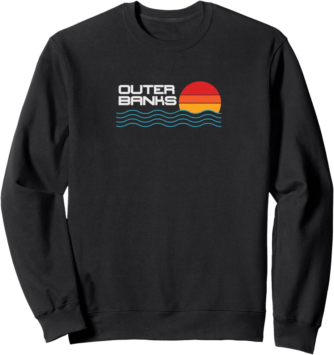 Outer Banks NC OBX Sunrise Sunset Waves and Ocean Sweatshirt