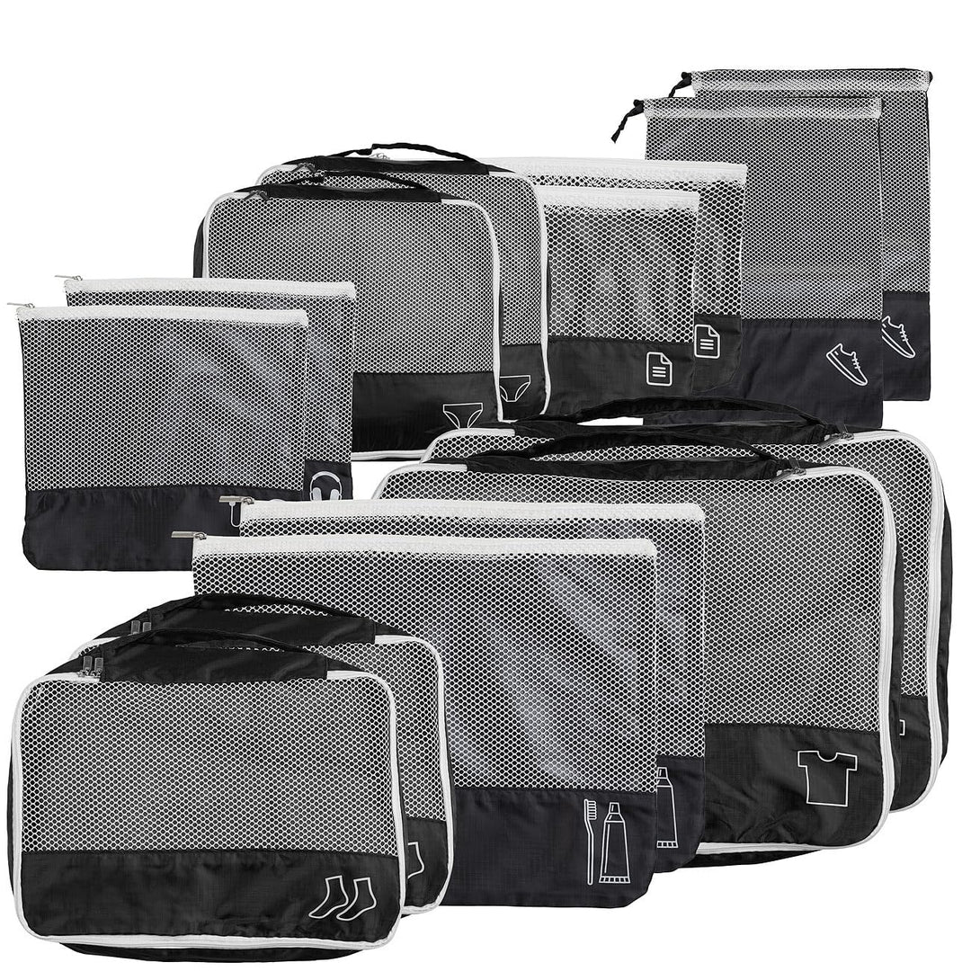 PEARL Koffertasche: 14er-Set Kleidertaschen aus stabilem 420D Ripstop-Polyester (Kofferbeutel, Kleid