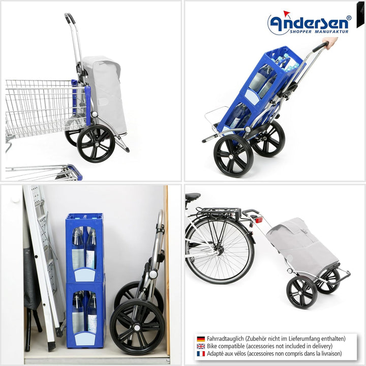 ANDERSEN Einkaufstrolley - Royal Shopper Ortlieb gelb 49 L Handwagen, wasserdicht, wetterfest, Alumi