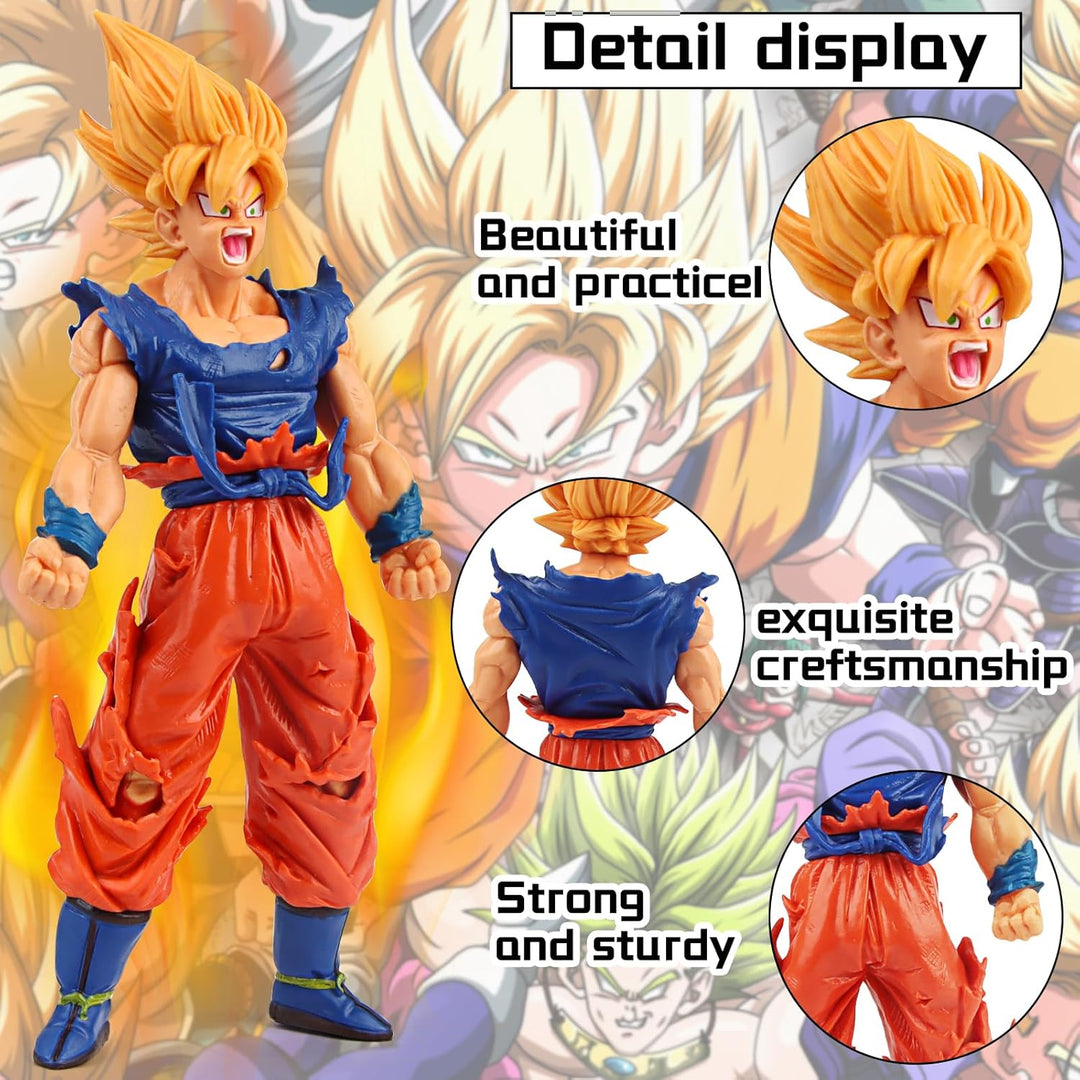 2 Stück Go-ku Figuren, Go-ku Anime Figur Statue 18cm, Super Saiyajin Actionfiguren, Go-ku Figur für