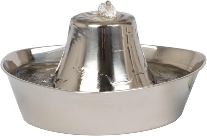 PetSafe Edelstahl-Trinkbrunnen Seaside, Sauberes Trinkwasser für Katzen und Hunde, Leiser Betrieb, 1