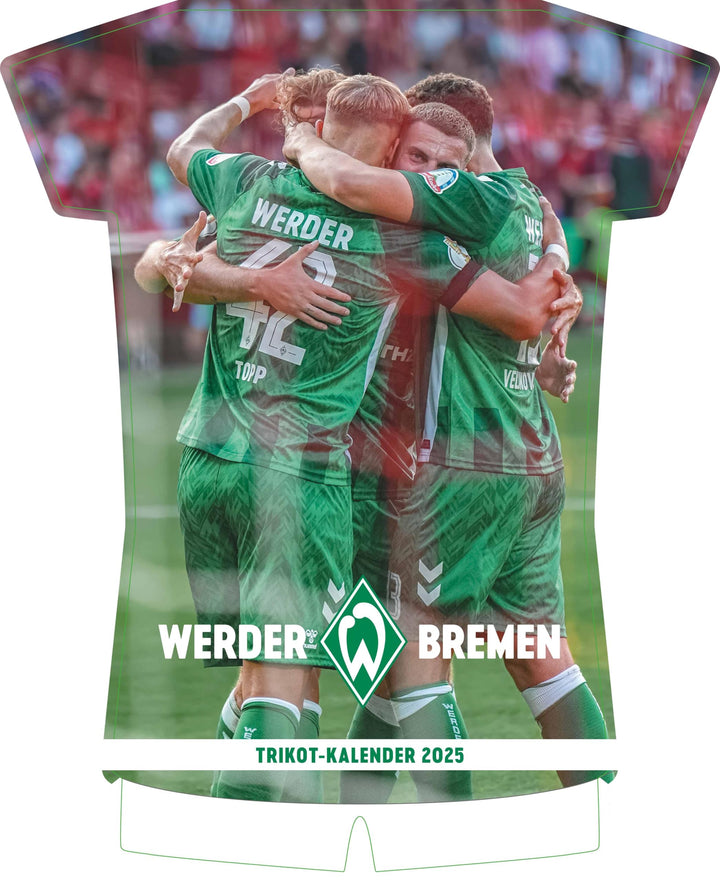 N NEUMANNVERLAGE - Werder Bremen 2025 Trikotkalender, 34,1x42cm, Fussball-Kalender mit Motiven der S