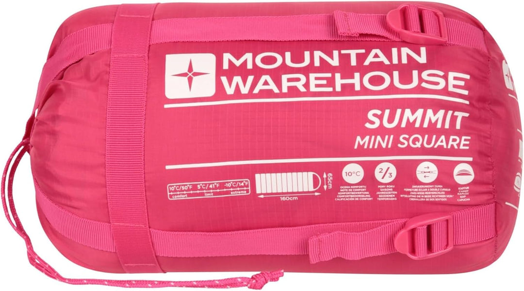 Mountain Warehouse Summit Rechteckiger Minischlafsack - Leichter Kinderschlafsack, Innentasche in Br