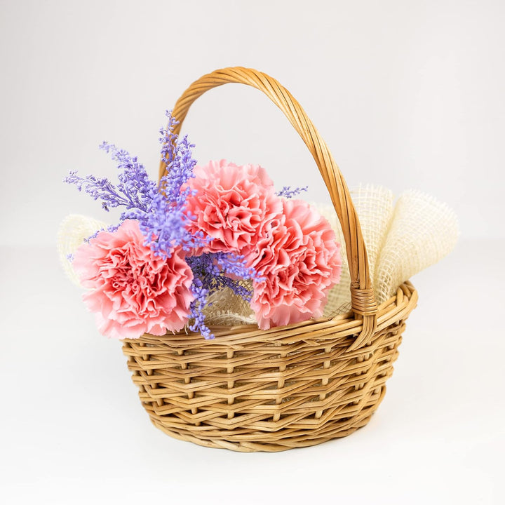Creative Home Kleiner Weidenkorb mit Henkel | Klein 22 x 22 x 26 cm (+/- 2 cm) | Handgeflochtener, G