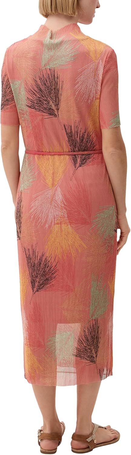 s.Oliver BLACK LABEL Damen Kleid lang 40 Orange 20a0, 40 Orange 20a0
