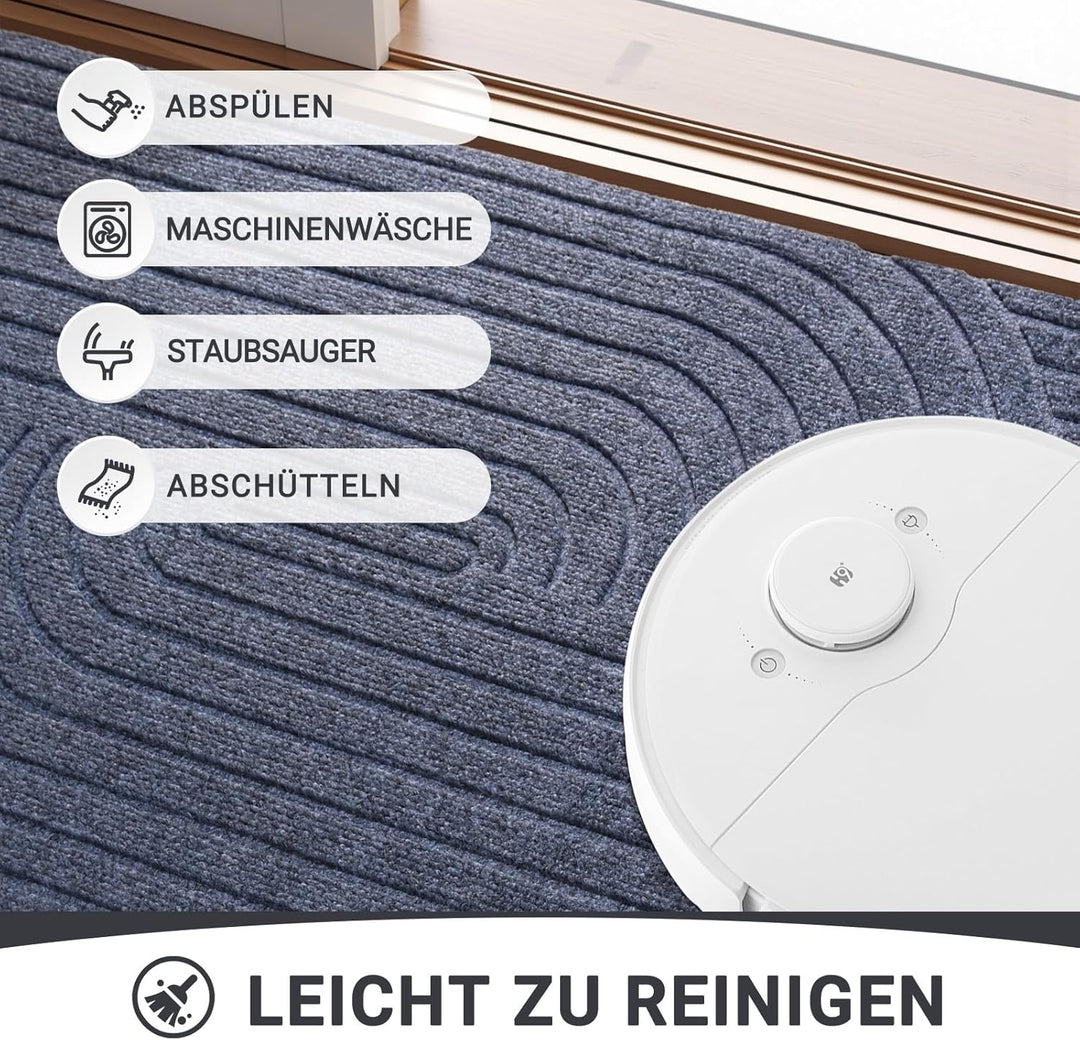 Fussmatte 60x90cm, rutschfeste Maschinenwaschbare Schmutzfangmatte, Teppich Wohnzimmer Innen und Aus