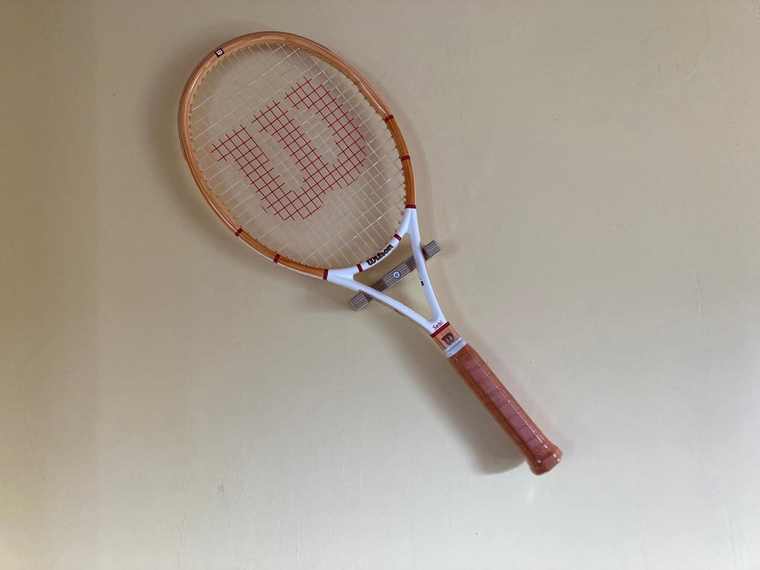 Clipboart Tennisrack Halterung Wandhalterung Wandmonzage Tennisschläger Holz Eiche, Eiche