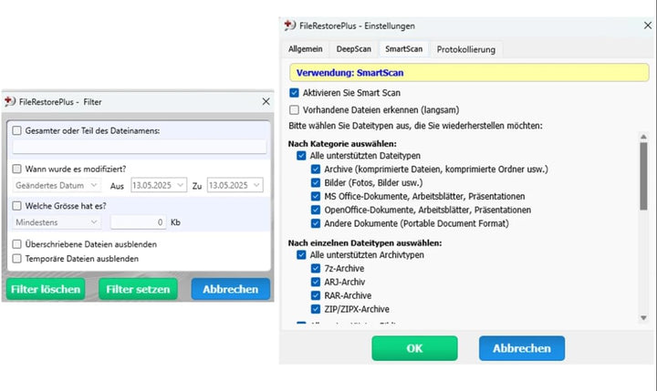 DataRecovery - Vollständige Wiederherstellung von über 550 Dateiformaten