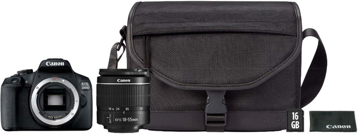Canon EOS 2000d Kit Cámara Réflex 24,1mp WiFi NFC + Objetivo Ef-s18-55mm + Bolsa + Sd 16gb