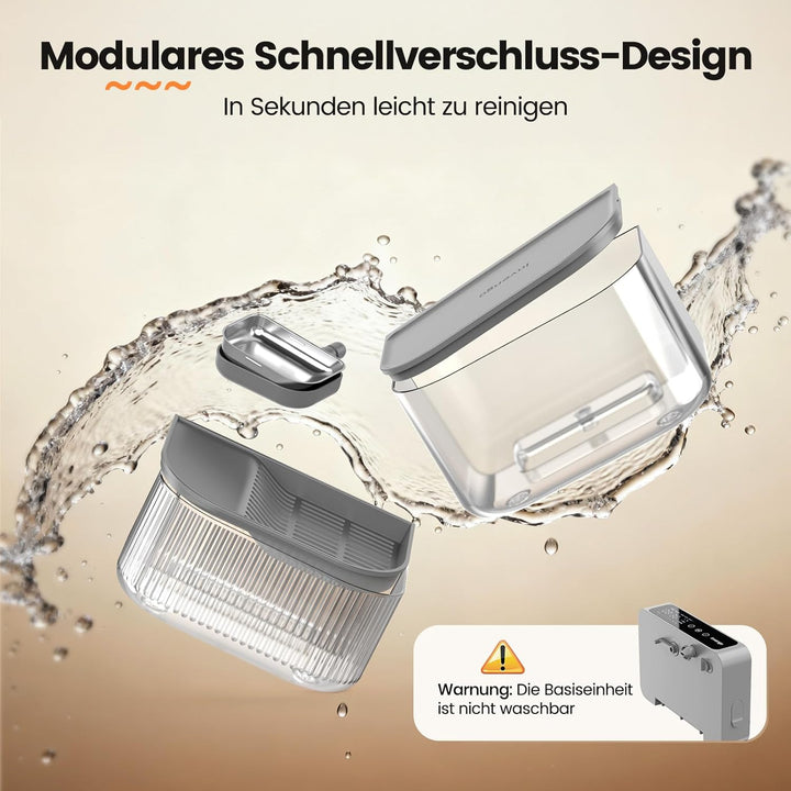 Kabelloser Katzenbrunnen, 3.5L Innovativer Trinkbrunnen mit Abwasser-Trennungs-System ohne Filterwec