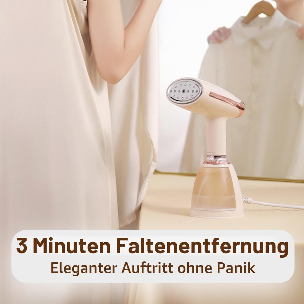 Hand Dampfglätter, 2-in-1 Bügel- Und Faltenentferner, Schnelles Aufheizen, Tragbarer Reise Dampfglät