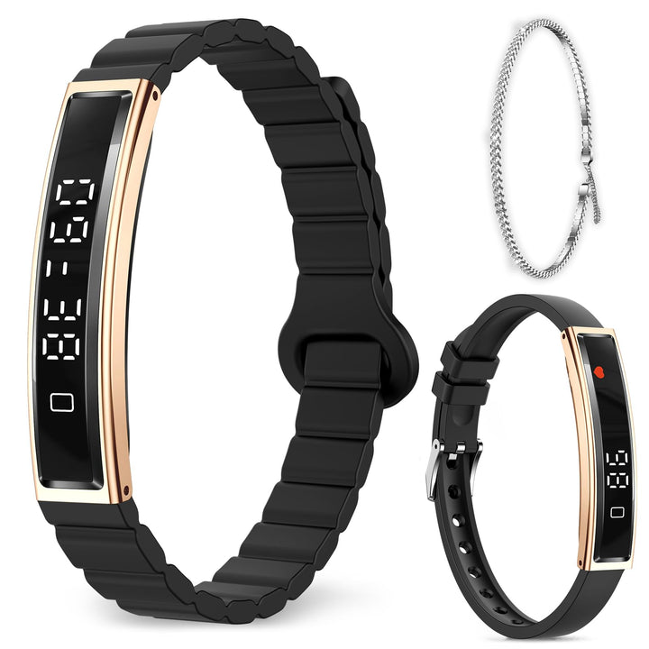 Efolen Smartwatch Damen Herren Schmal,16.5g Smart Band Fitness-Tracker mit 12 Sportmodi,Pulsuhr SpO2