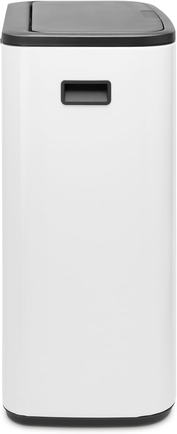 Brabantia Bo Touch Bin mit 2 Innen eimern, 2 x 30 Liter, Weiss 2 Inneneimer (2 x 30L) weiss, 2 Innen