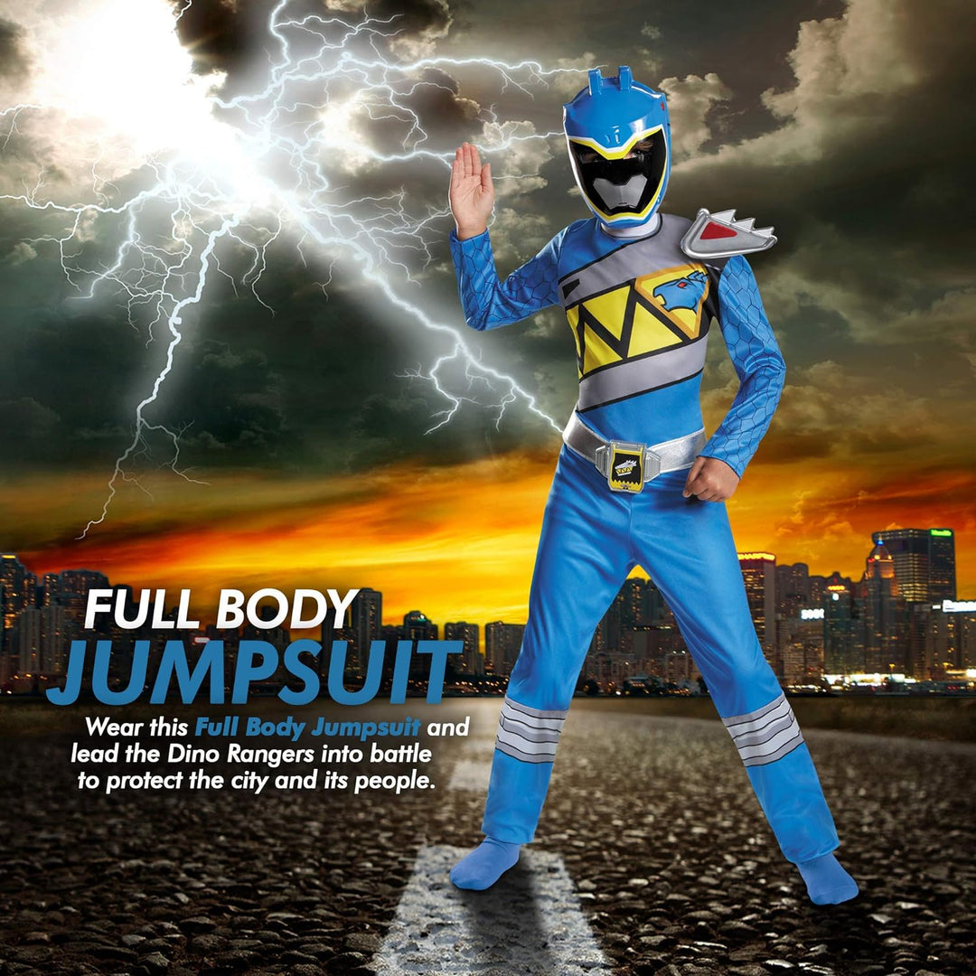 Disguise Blue Ranger Dino Charge Classic Costume, Medium (7-8) by Disguise