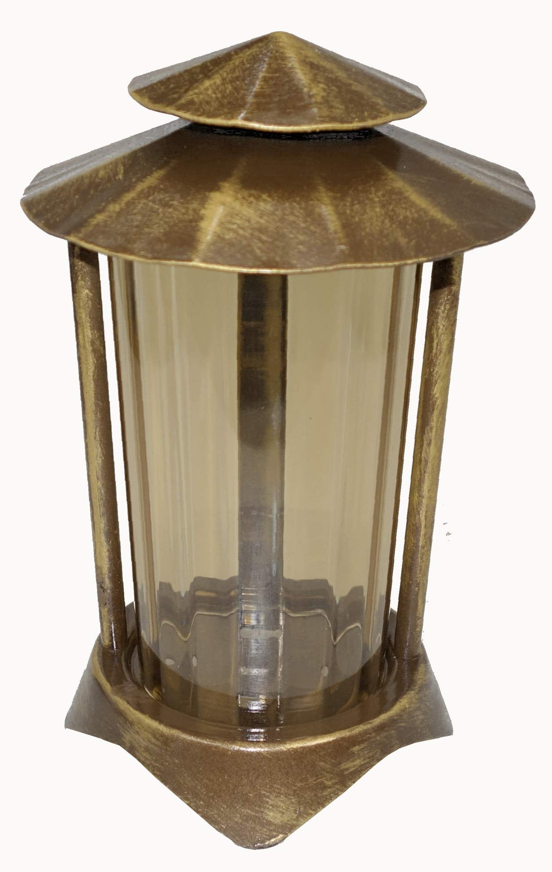 Grablaterne, Grablampe, Grablicht, aus Stahl mit Erdanker 2499 (Bronze pat.), Bronze Pat.