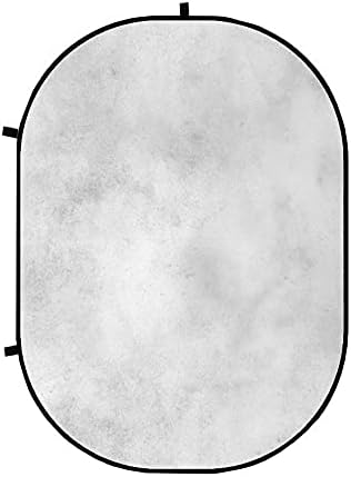 Kate Faltbarer Pop-Up Fotohintergrund Grau/Blau Doppelseitiger 2-in-1 Fotohintergrund für Fotostudio