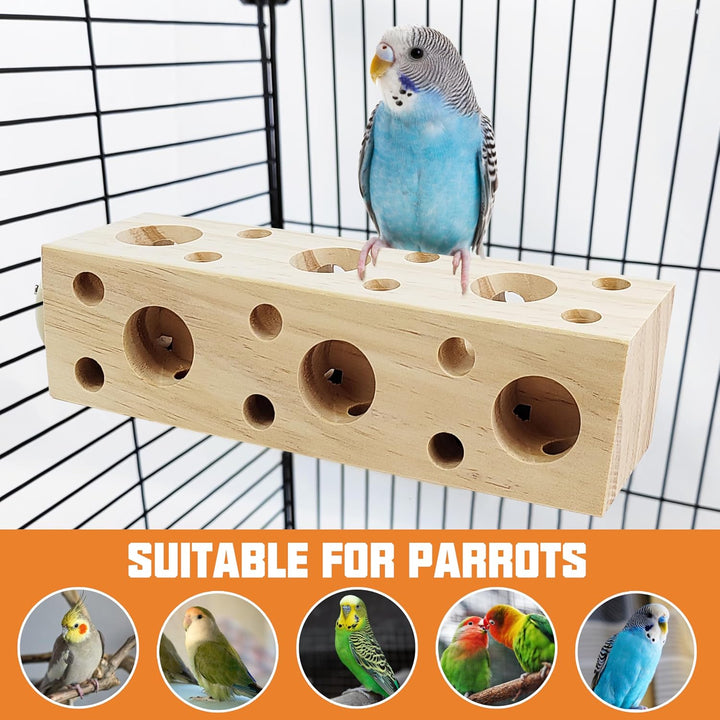 Kauspielzeug aus natürlichem Holz, für Sittiche, Vogelkäfig-Zubehör für Hamster, Nymphensittiche, Si