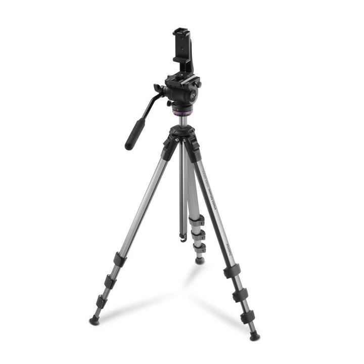 Hama Videostativ mit Fluidkopf (Kamera Stativ für Video, DLSR und Smartphone, Tripod, Dreibeinstativ