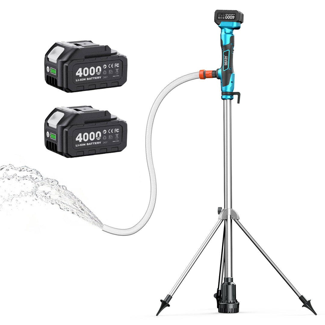 SEESII Kabellose Stab-Wassertransferpumpe mit Stativ, Hands-free, Tragbare Elektrische Wasserpumpe 2