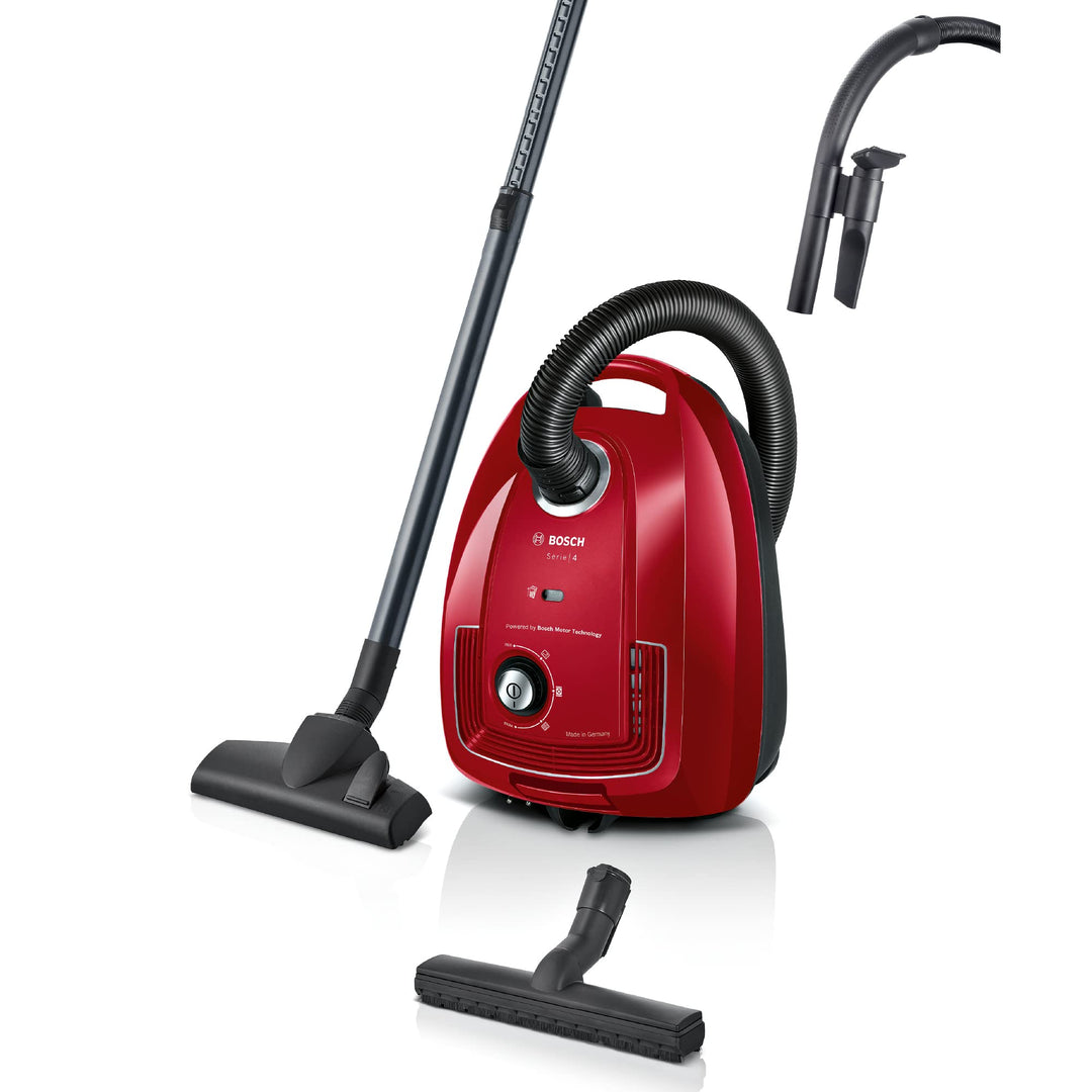 Bosch Hausgeräte Staubsauger mit Beutel Serie 4 BGD38RD1H, nachhaltig, Hygiene-Filter, 10 Jahre Moto