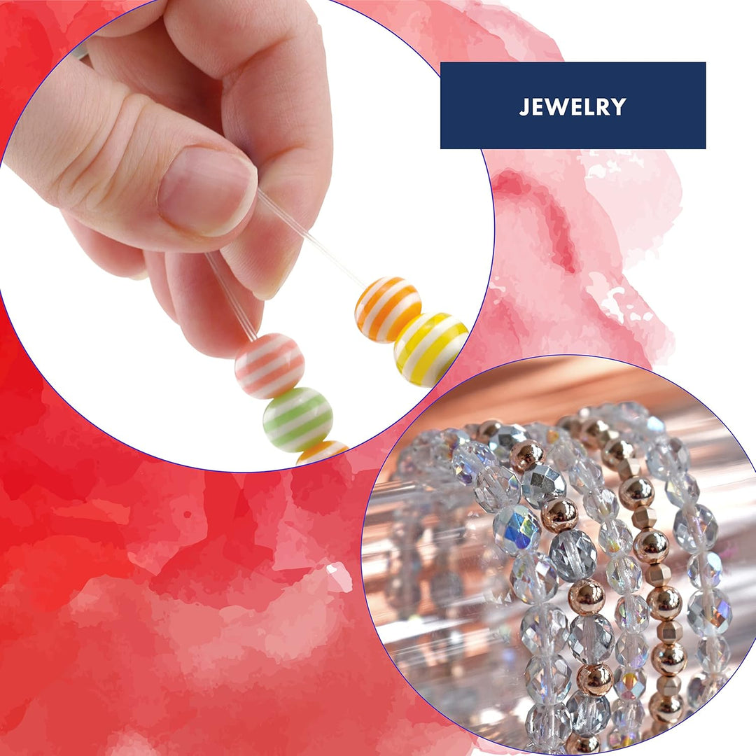 Beadalon Elastizität Elastisches Band, Gummi, Transparent, 1 mm/100 m, 100 1.0 mm/100 m Transparent,