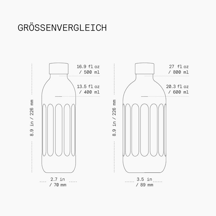 aarke To-Go-Flaschen, Edelstahlflasche Trinkflasche für stille & sprudelnde Getränke, kompatibel Car