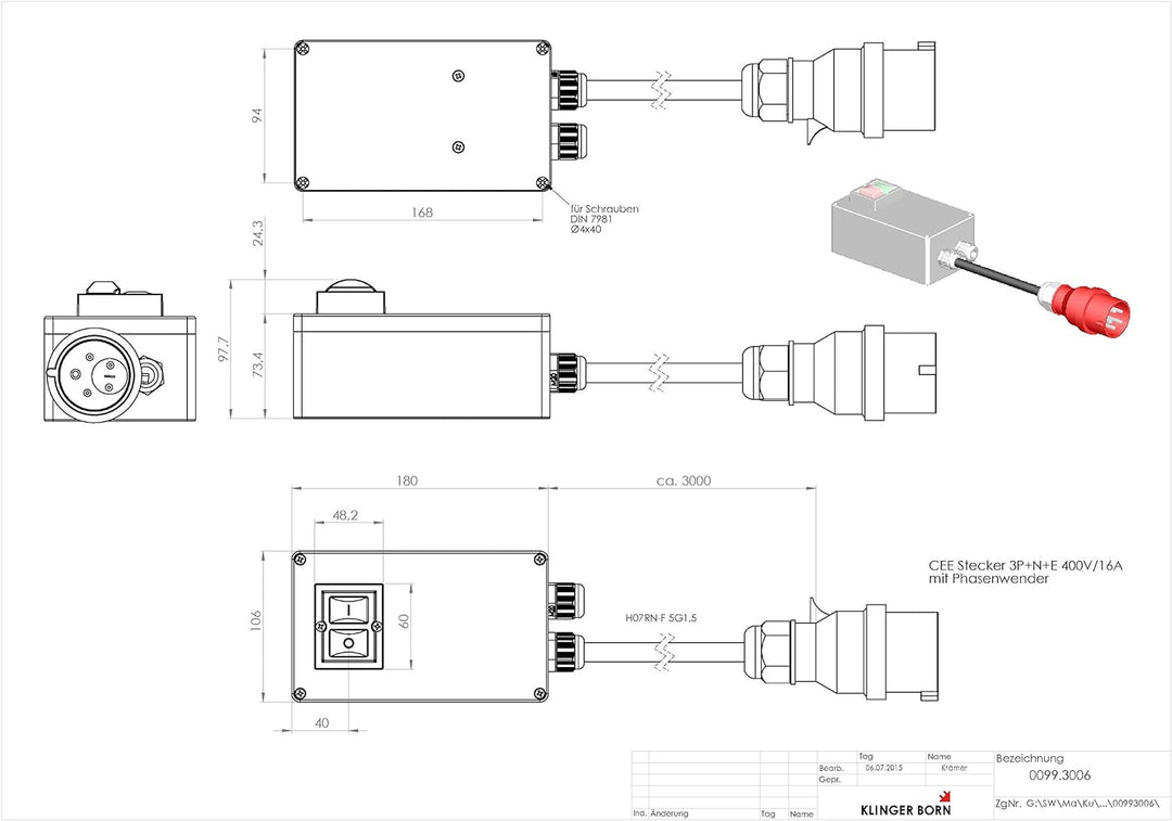 Starter Schalter K3000 3Ph 400V/4,0kW Unterspannungsauslösung