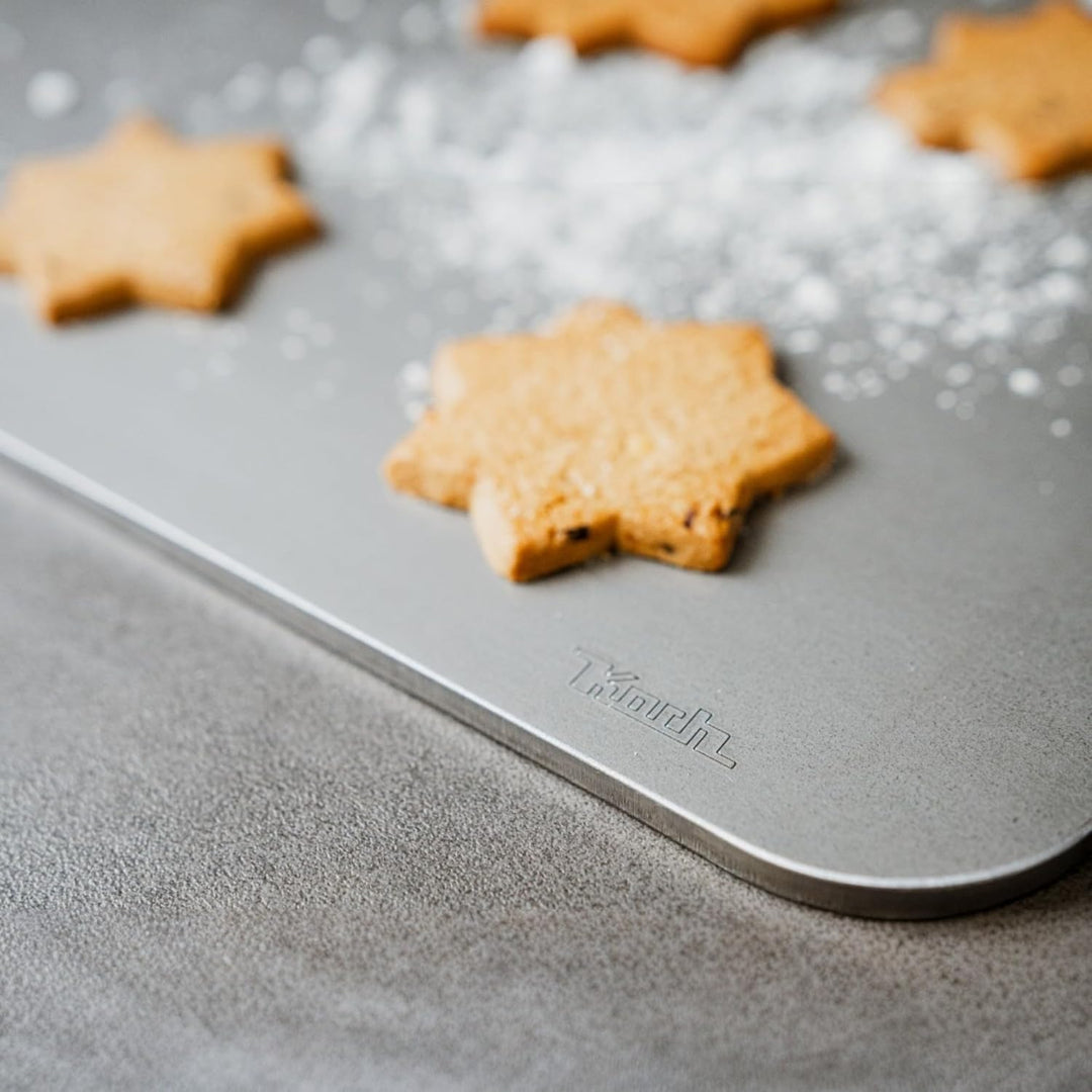 KOCH #58 Backstahl Platte 38 x 28cm für perfekte Pizza & Brot - Massive 6mm Stärke - Gewicht 5 KG -