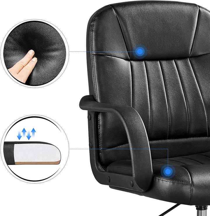Yaheetech Bürostuhl ergonomischer Computerstuhl, Schreibtischstuhl mit Armlehne, höhenverstellbar un