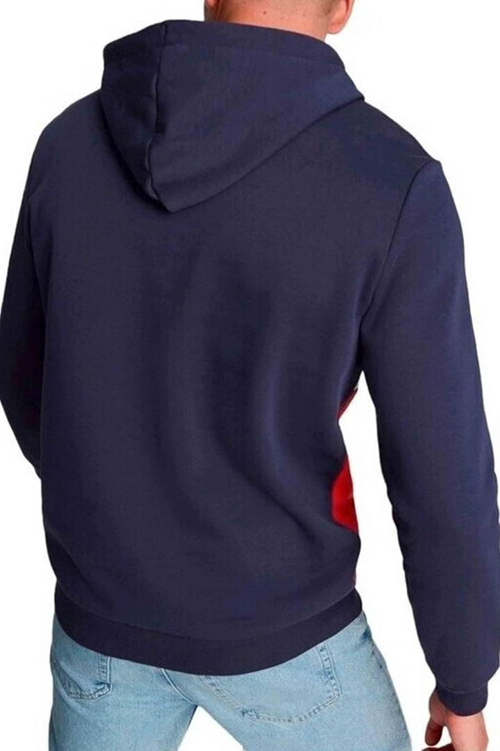 PUMA Herren ESS+ Colorblock Hoodie FL Sweatshirt S Peacoat, S Peacoat